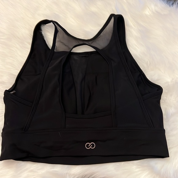 CALIA Activewear Scallop Accent Sports Bra Black size XL - Picture 2 of 4